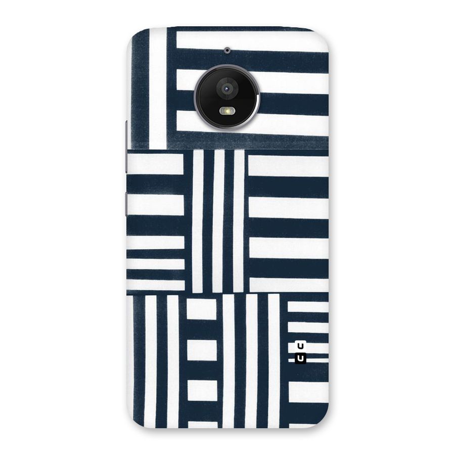 Square  Stripes Back Case for Moto E4 Plus