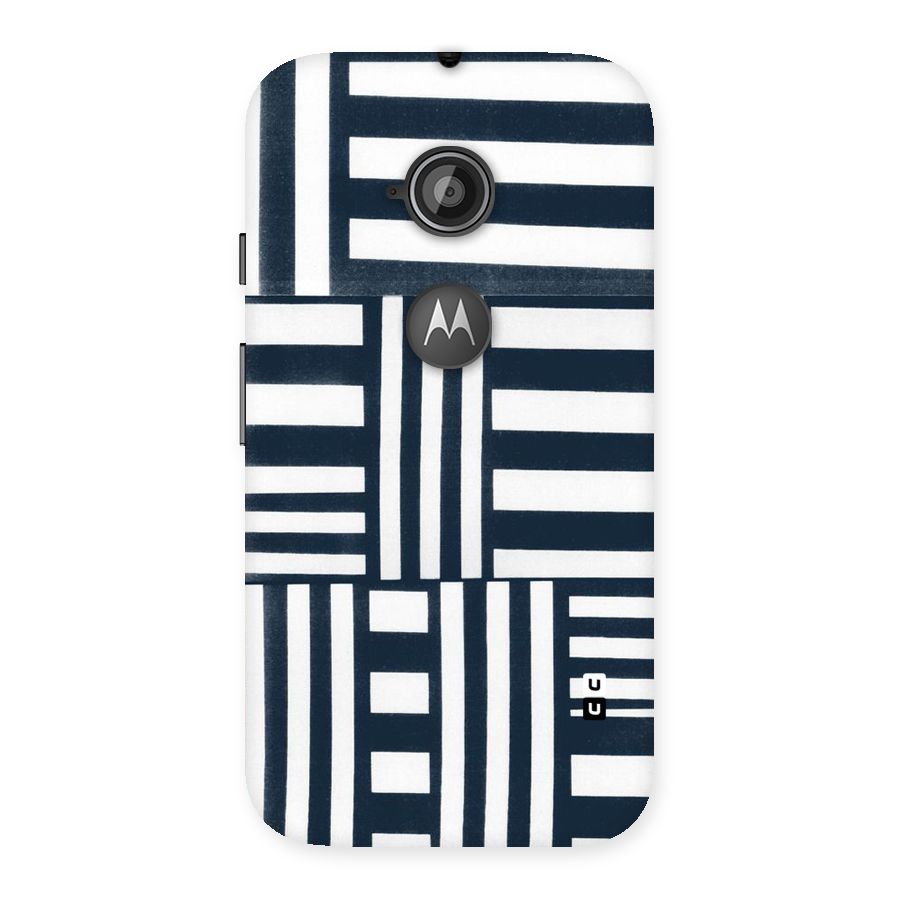 Square  Stripes Back Case for Moto E 2nd Gen