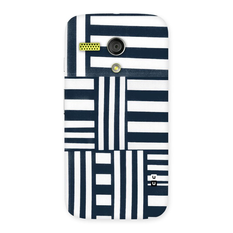 Square  Stripes Back Case for Moto G