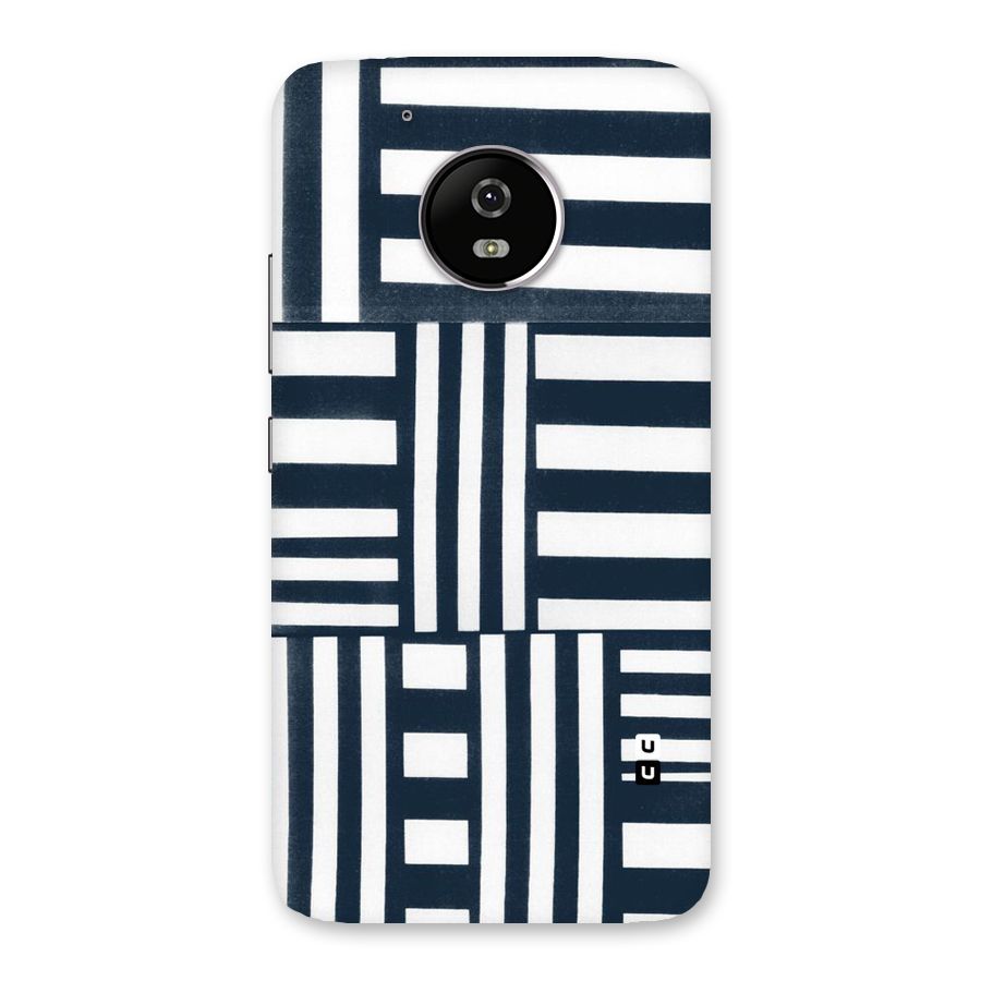 Square  Stripes Back Case for Moto G5