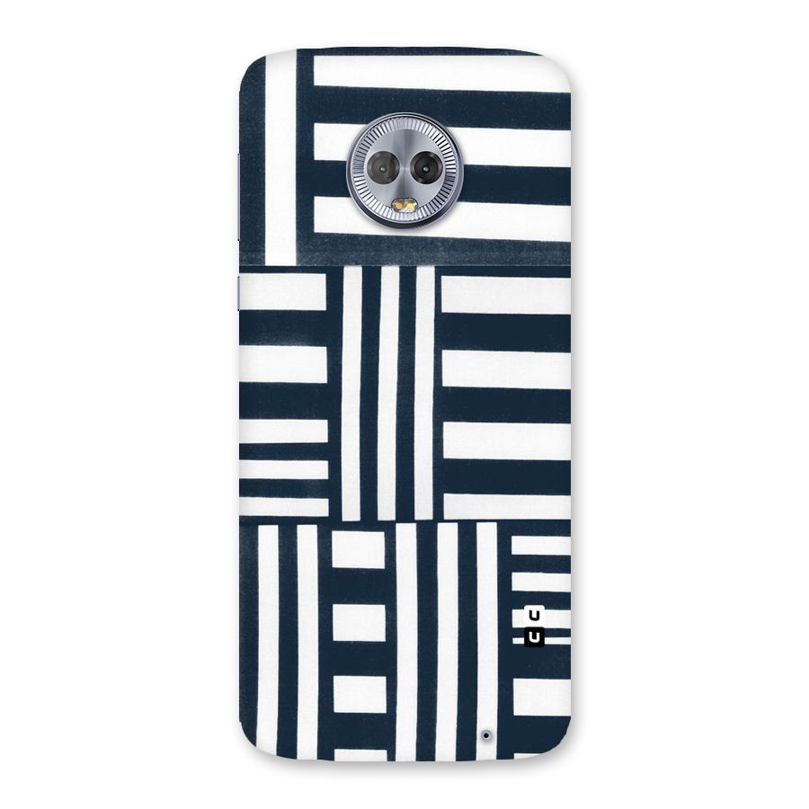 Square  Stripes Back Case for Moto G6 Plus