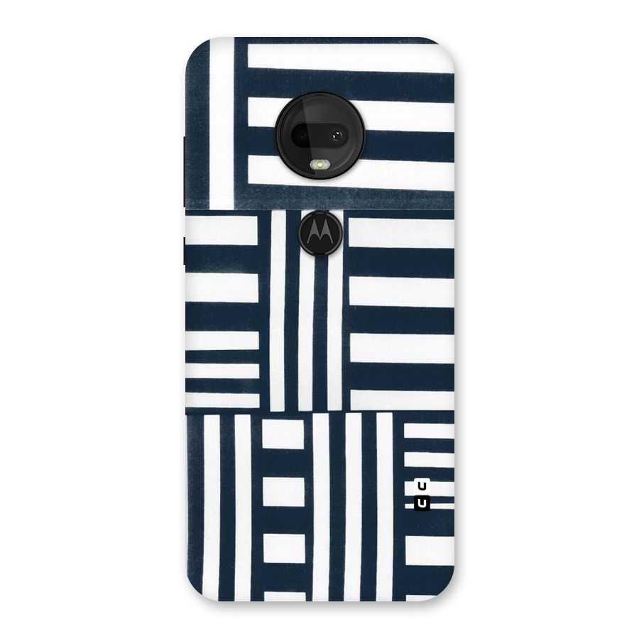 Square  Stripes Back Case for Moto G7