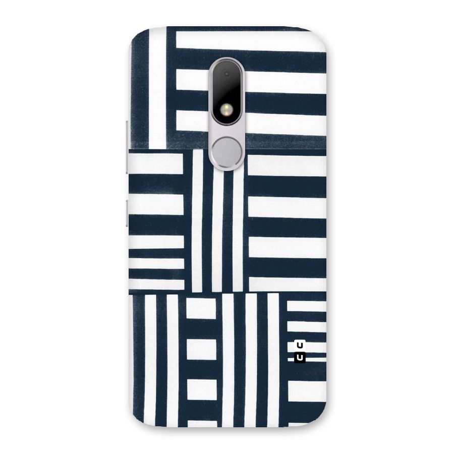 Square  Stripes Back Case for Moto M