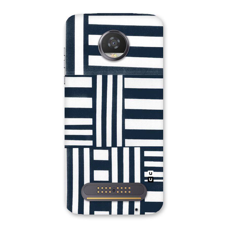 Square  Stripes Back Case for Moto Z2 Play