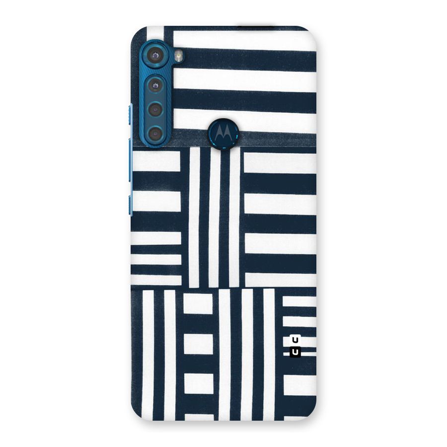 Square  Stripes Back Case for Motorola One Fusion Plus