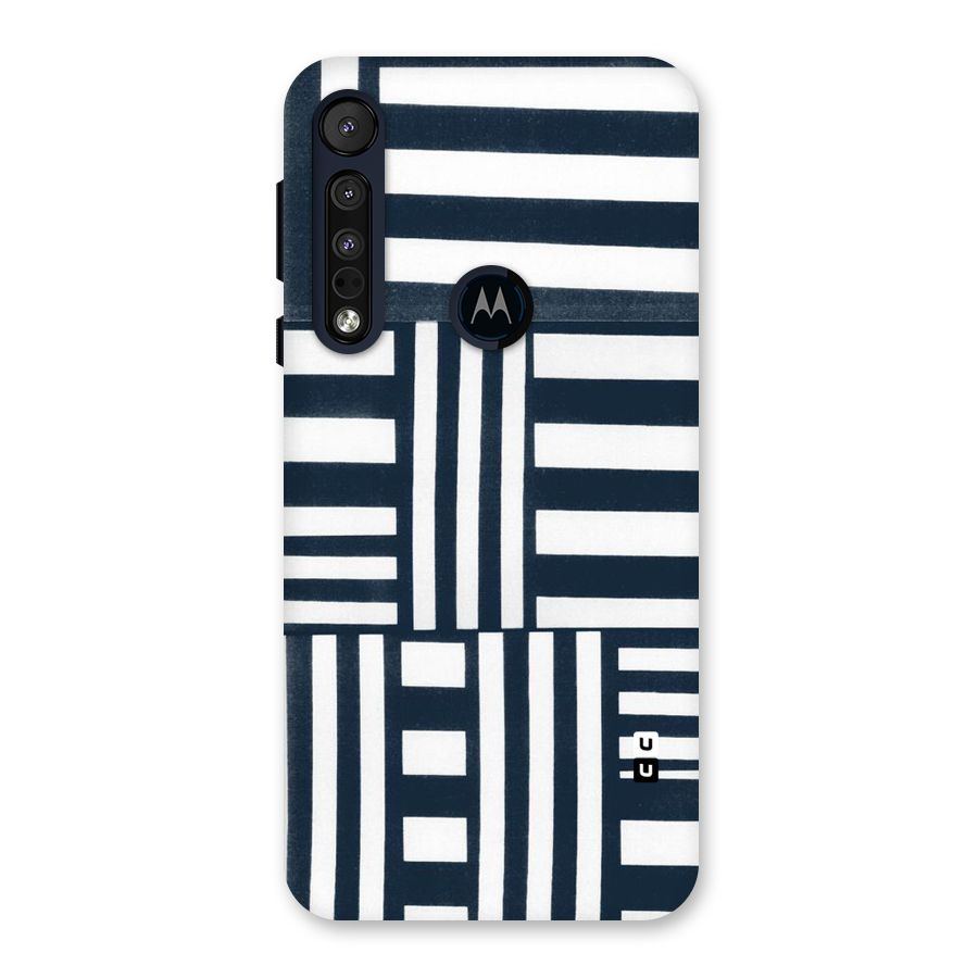 Square  Stripes Back Case for Motorola One Macro