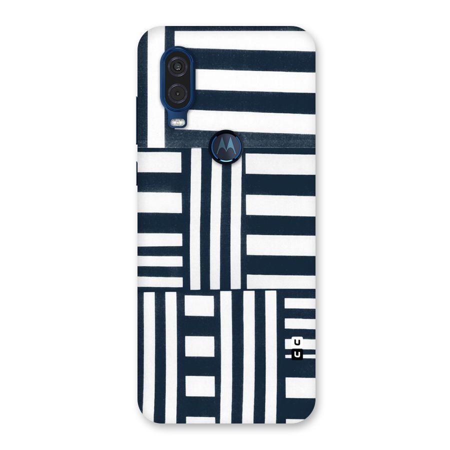 Square  Stripes Back Case for Motorola One Vision