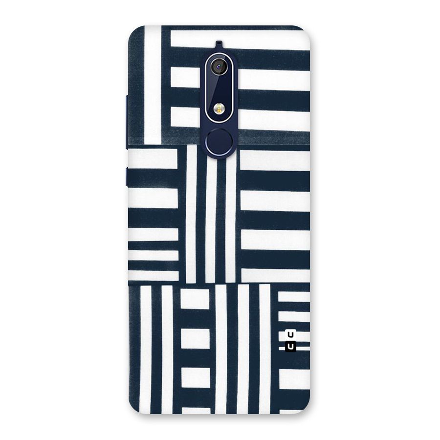 Square  Stripes Back Case for Nokia 5.1