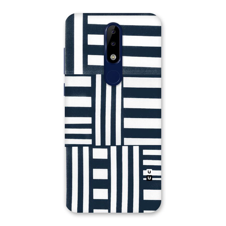 Square  Stripes Back Case for Nokia 5.1 Plus