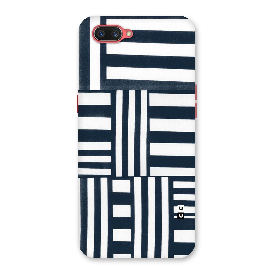Square  Stripes Back Case for Oppo A3s