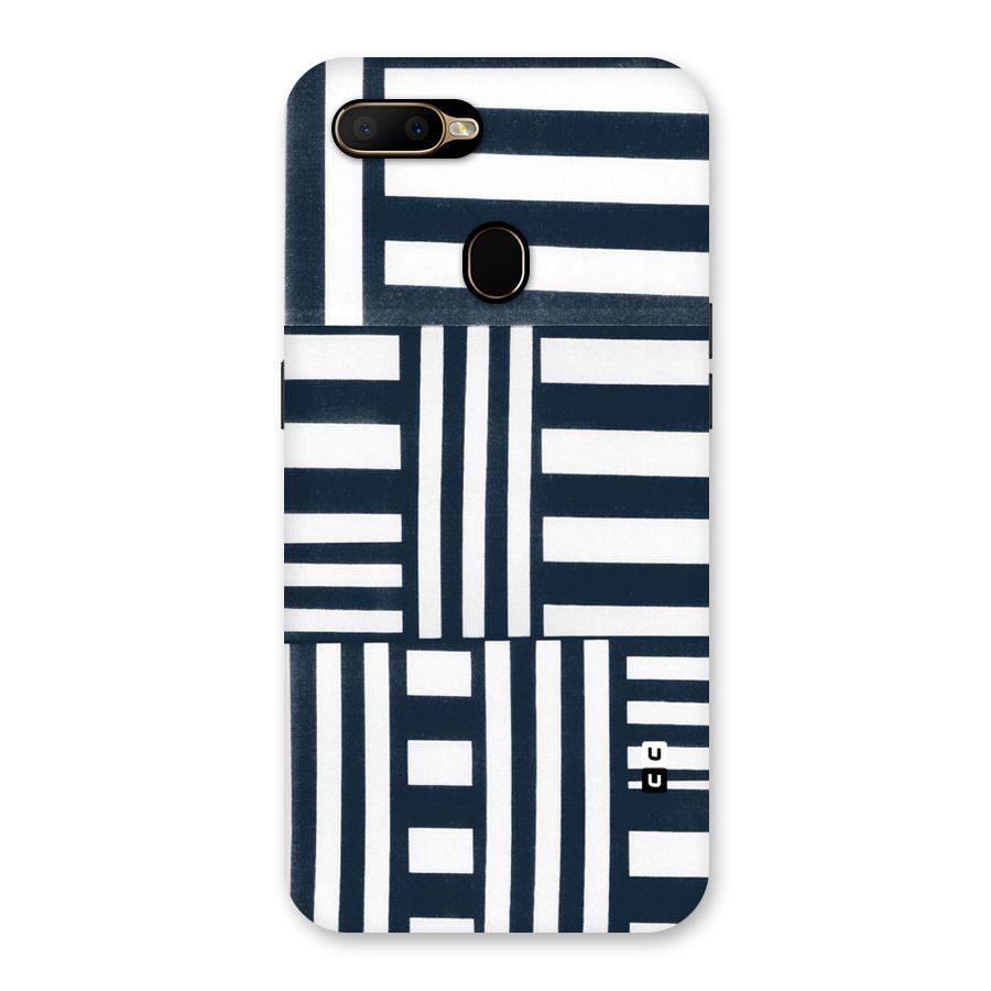 Square  Stripes Back Case for Oppo A5s