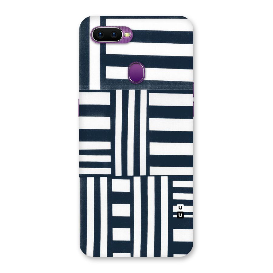Square  Stripes Back Case for Oppo F9