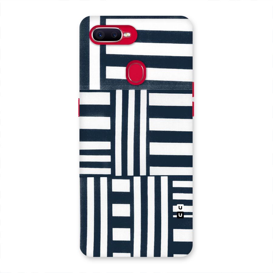 Square  Stripes Back Case for Oppo F9 Pro