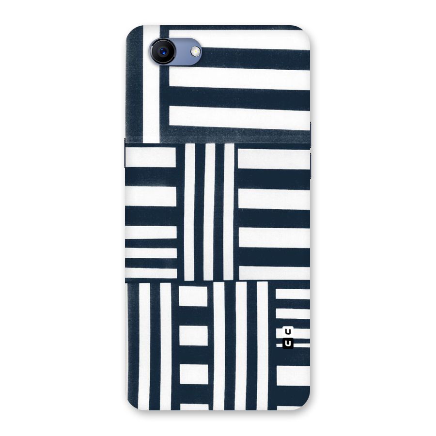 Square  Stripes Back Case for Oppo Realme 1