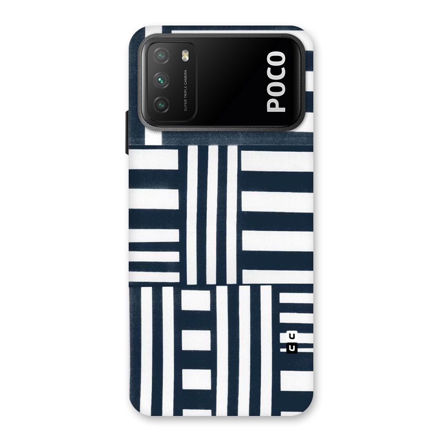 Square  Stripes Back Case for Poco M3