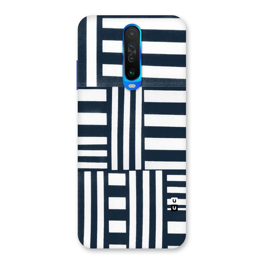 Square  Stripes Back Case for Poco X2