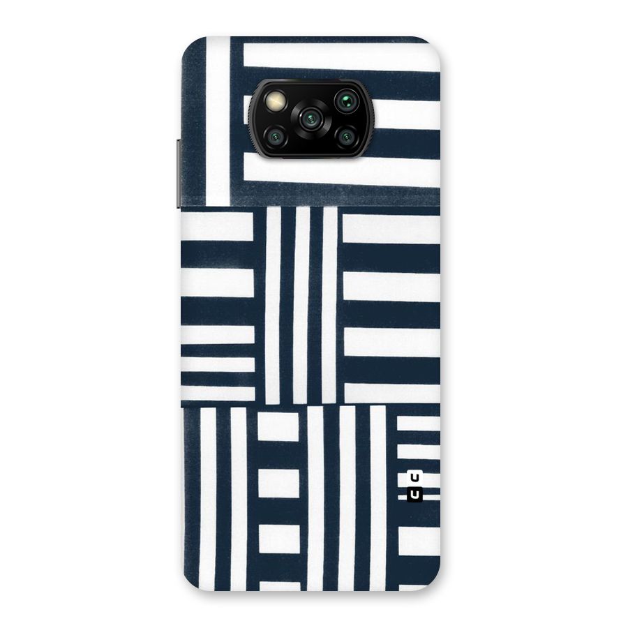 Square  Stripes Back Case for Poco X3