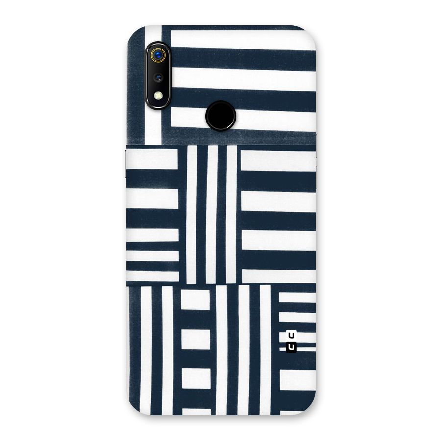 Square  Stripes Back Case for Realme 3