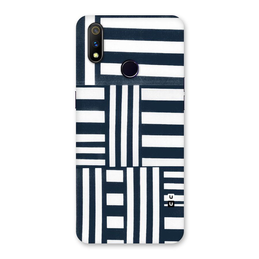 Square  Stripes Back Case for Realme 3 Pro