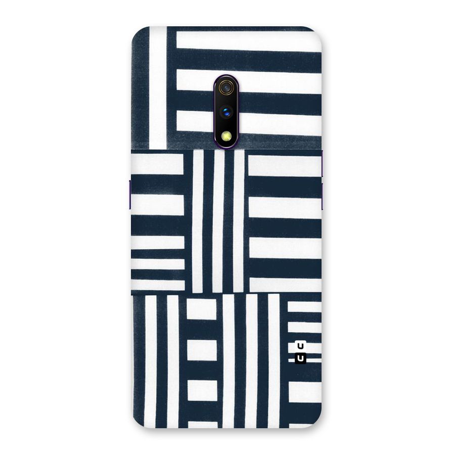 Square  Stripes Back Case for Realme X