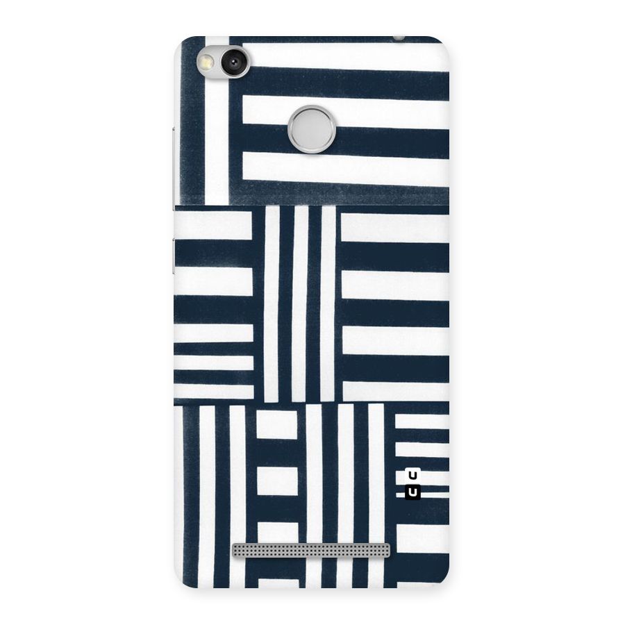 Square  Stripes Back Case for Redmi 3S Prime