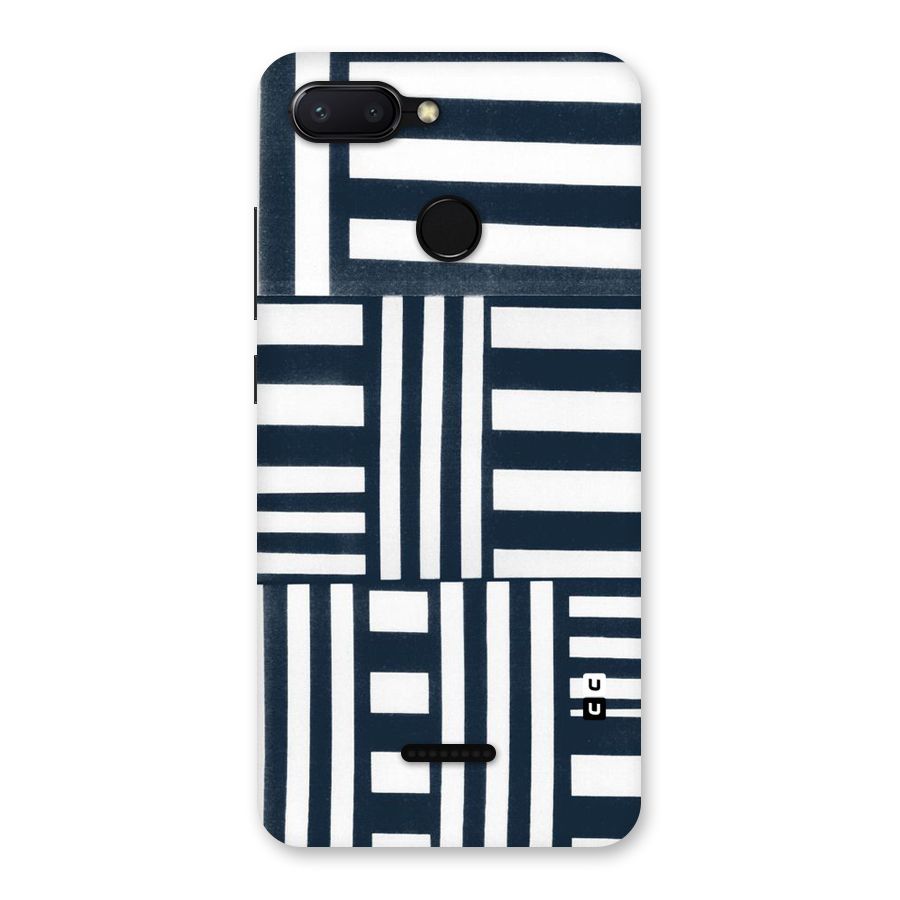 Square  Stripes Back Case for Redmi 6
