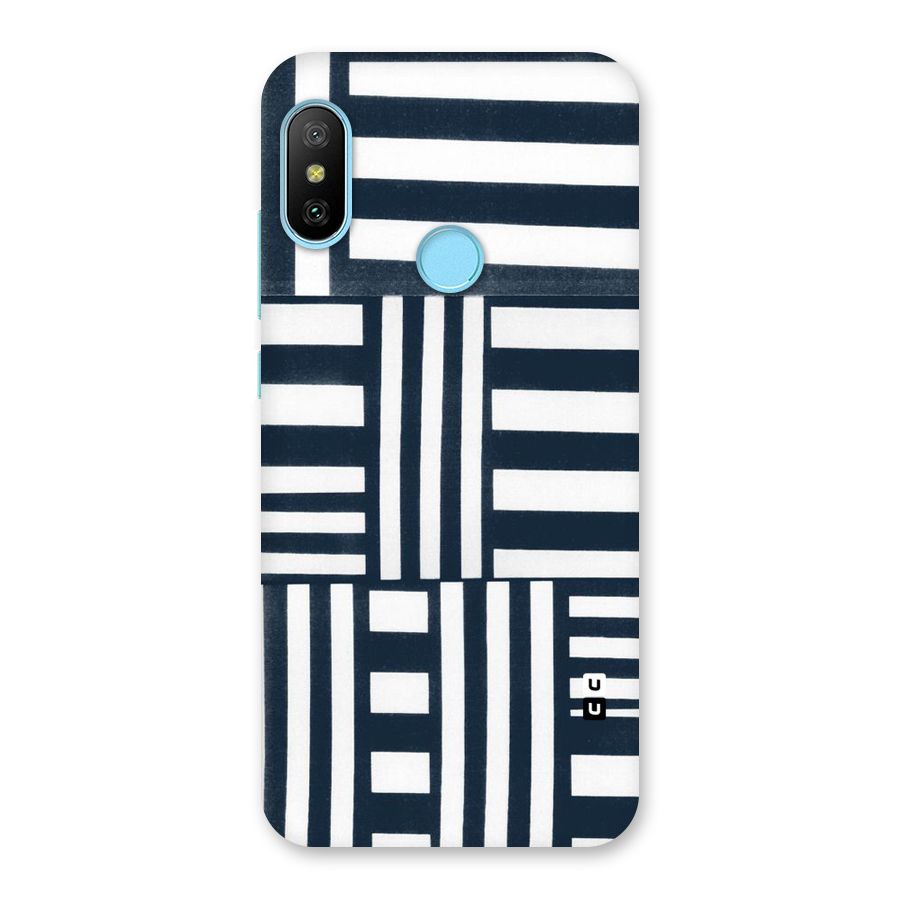 Square  Stripes Back Case for Redmi 6 Pro