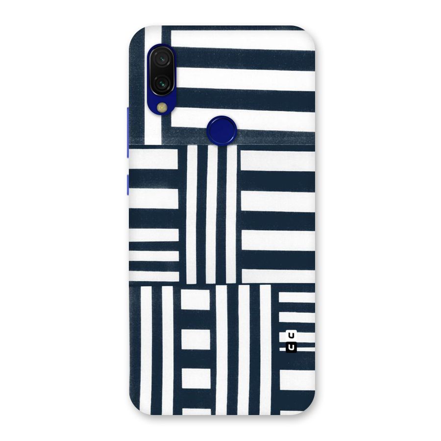 Square  Stripes Back Case for Redmi 7