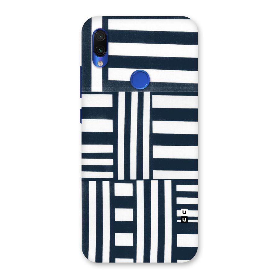 Square  Stripes Back Case for Redmi Note 7S