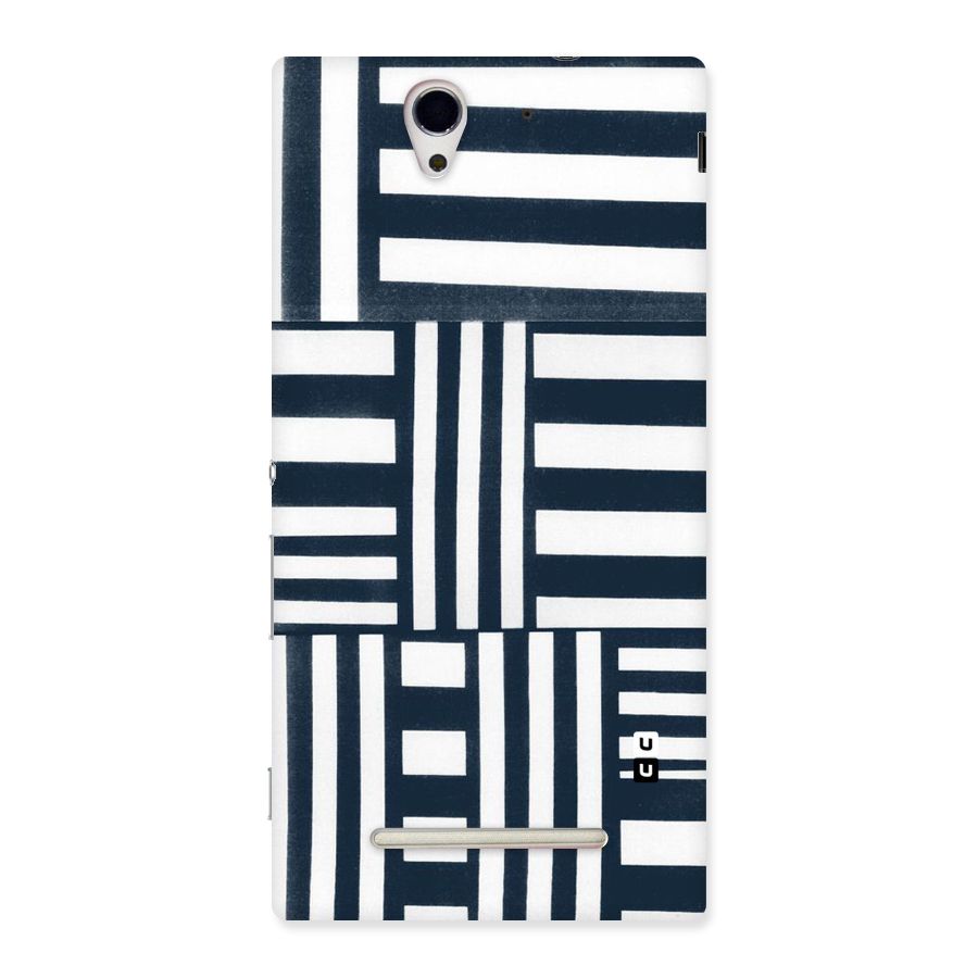 Square  Stripes Back Case for Sony Xperia C3