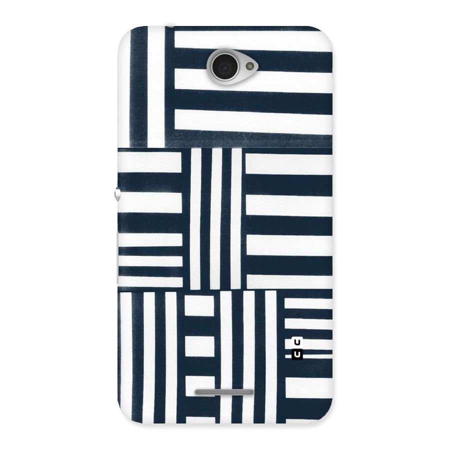 Square  Stripes Back Case for Sony Xperia E4