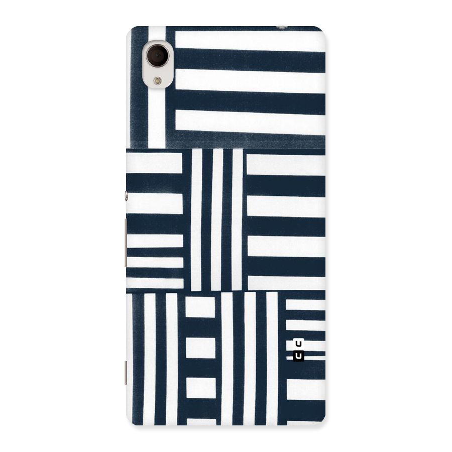 Square  Stripes Back Case for Sony Xperia M4