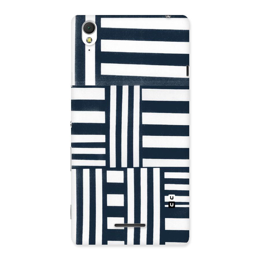 Square  Stripes Back Case for Sony Xperia T3