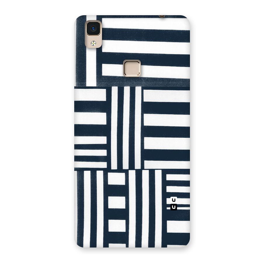 Square  Stripes Back Case for V3 Max