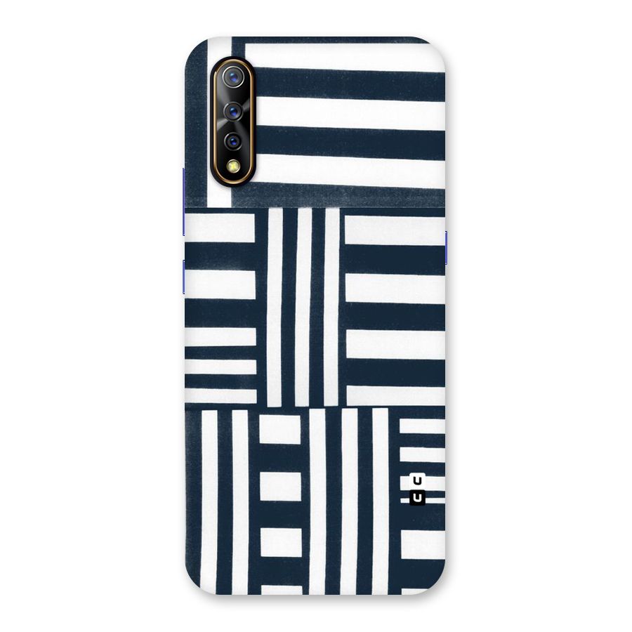 Square  Stripes Back Case for Vivo S1