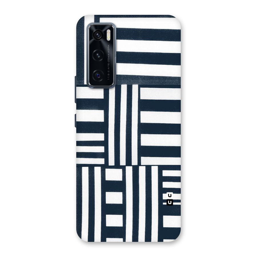 Square  Stripes Back Case for Vivo V20 SE