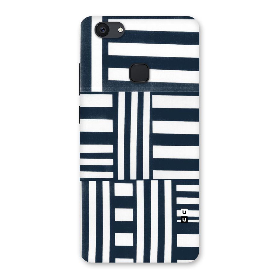 Square  Stripes Back Case for Vivo V7 Plus