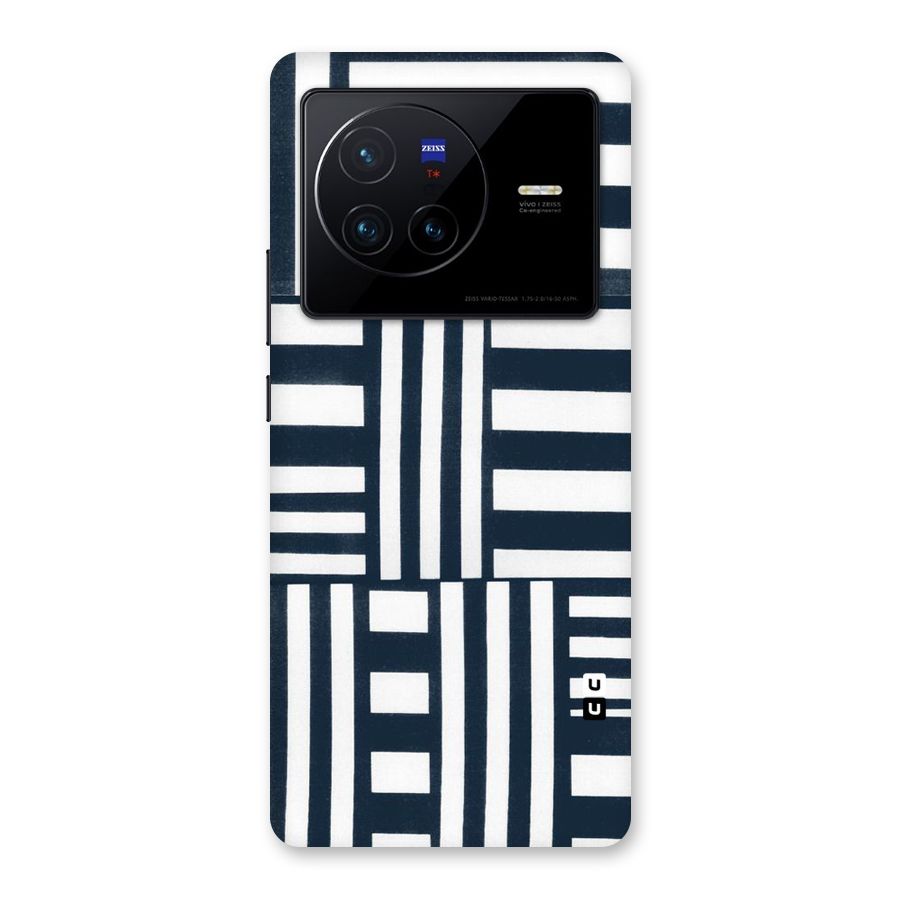 Square  Stripes Back Case for Vivo X80