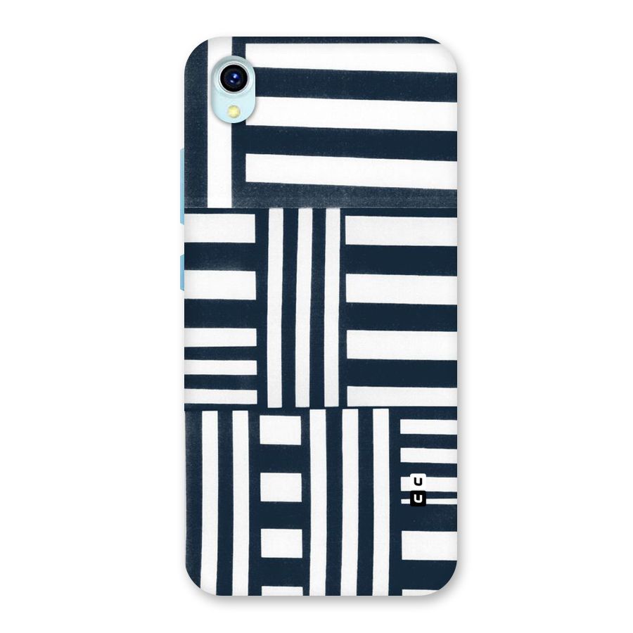 Square  Stripes Back Case for Vivo Y1s