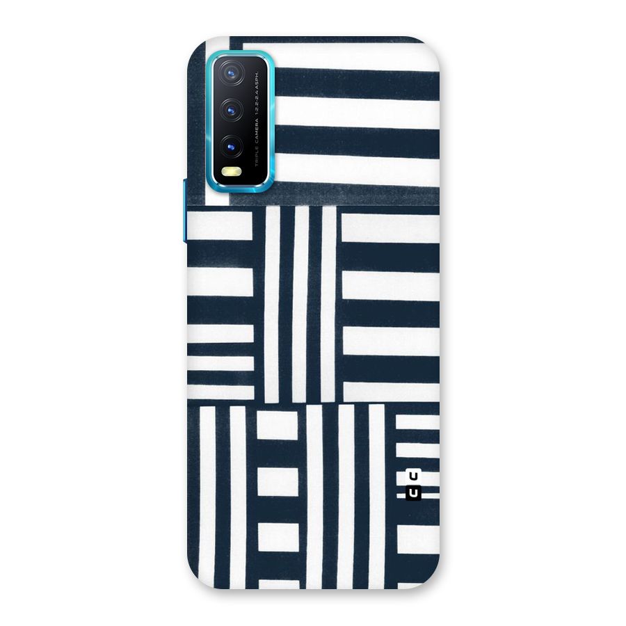 Square  Stripes Back Case for Vivo Y20