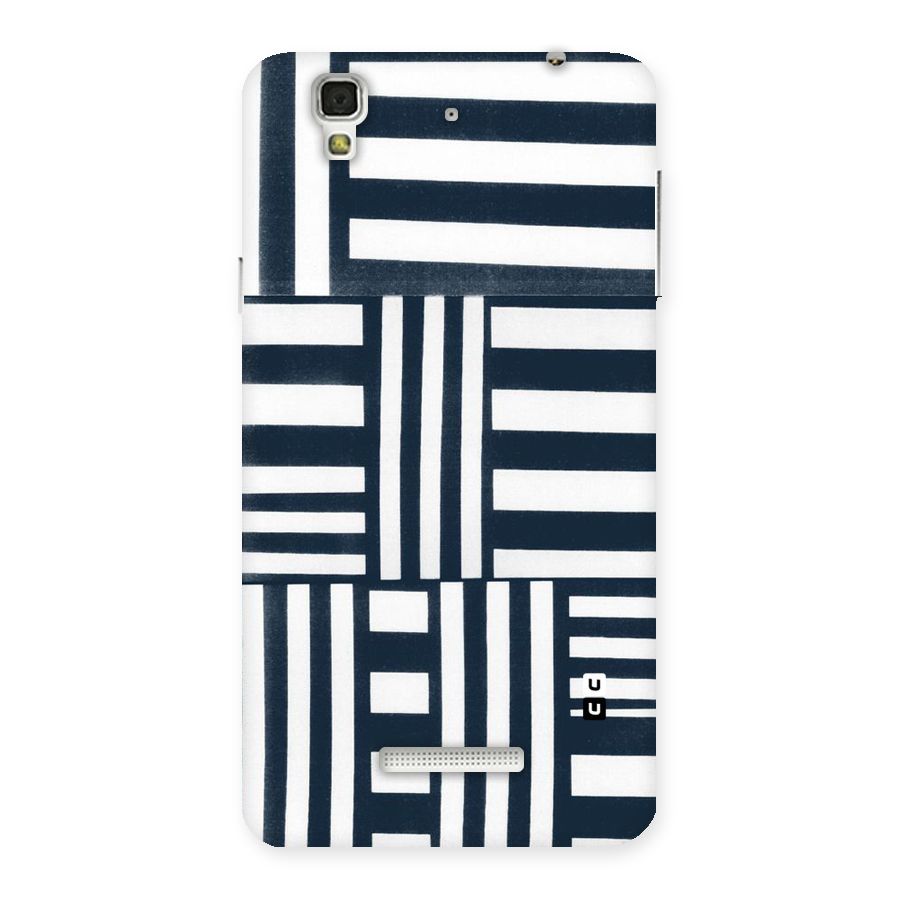 Square  Stripes Back Case for Yu Yureka