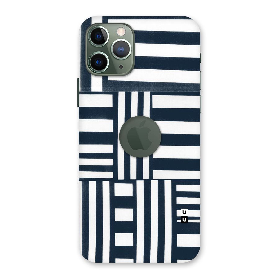 Square  Stripes Back Case for iPhone 11 Pro Logo  Cut