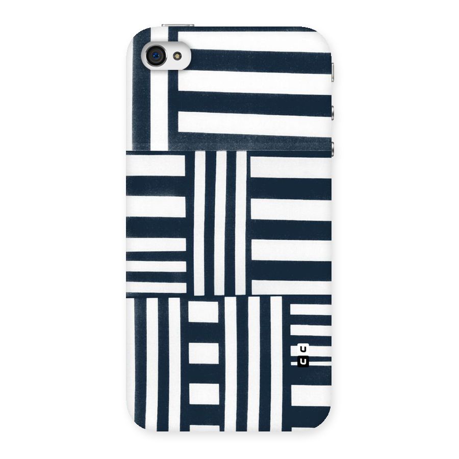 Square  Stripes Back Case for iPhone 4 4s