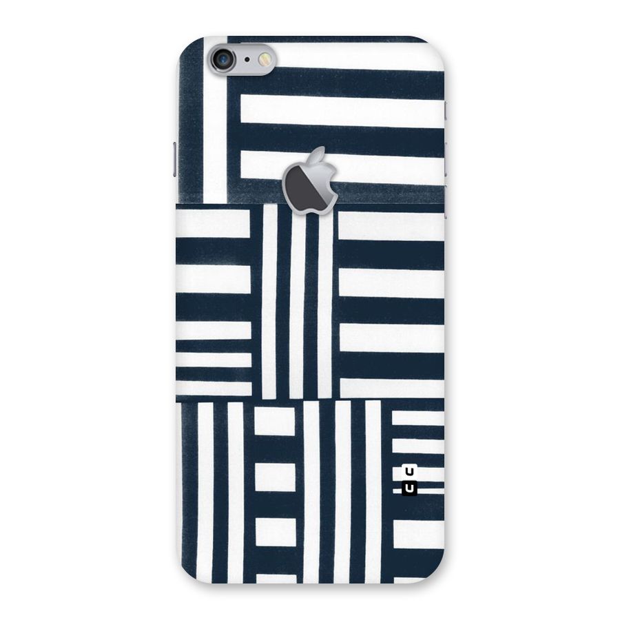Square  Stripes Back Case for iPhone 6 Plus 6S Plus Logo Cut