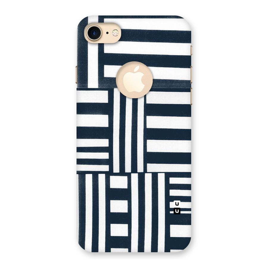 Square  Stripes Back Case for iPhone 7 Logo Cut