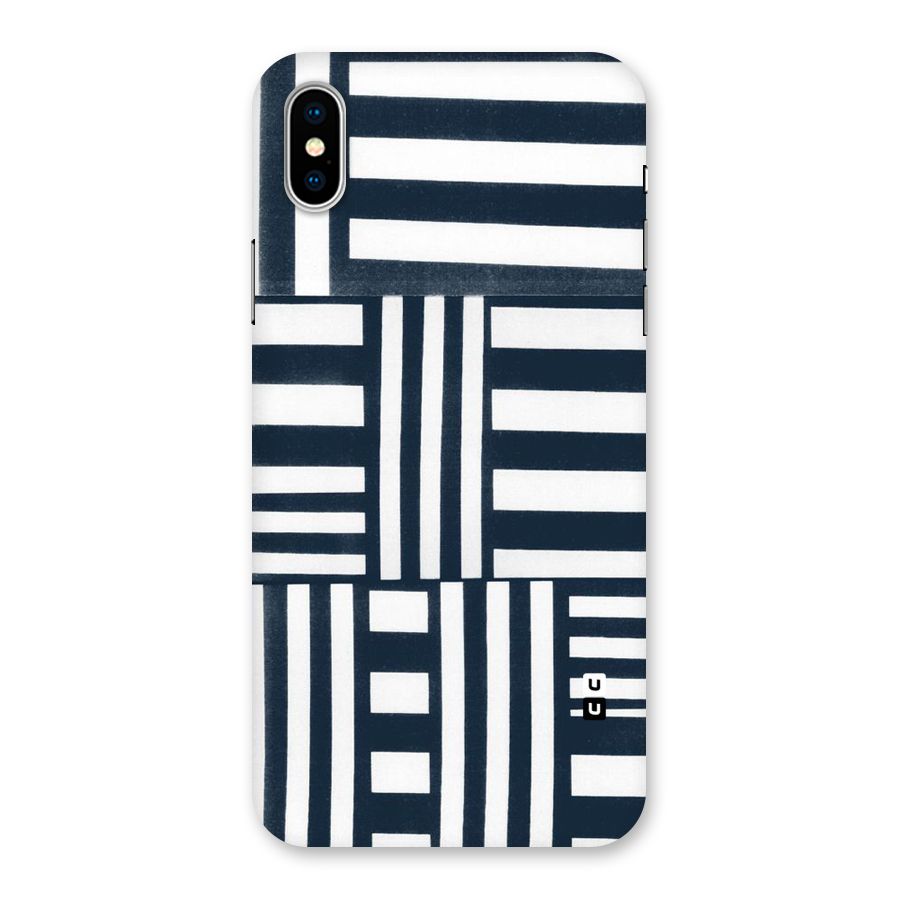 Square  Stripes Back Case for iPhone XS