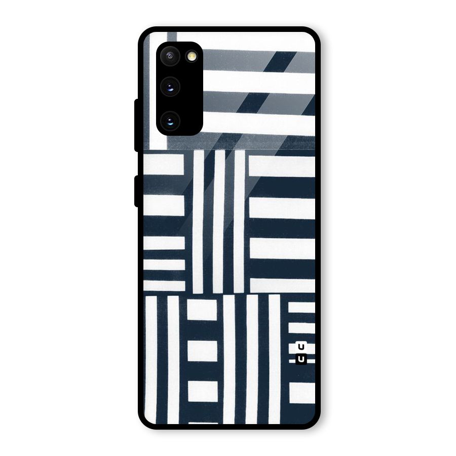 Square  Stripes Glass Back Case for Galaxy S20 FE 5G