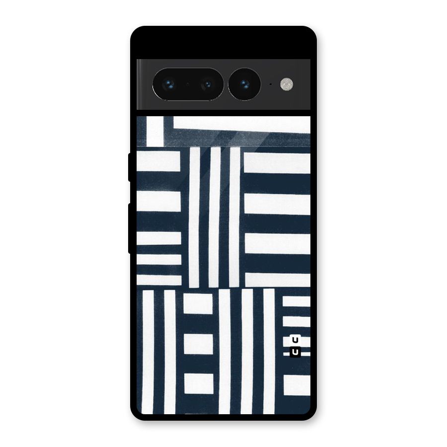 Square  Stripes Glass Back Case for Google Pixel 7 Pro