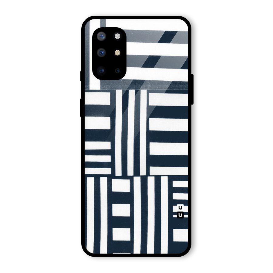 Square  Stripes Glass Back Case for OnePlus 8T