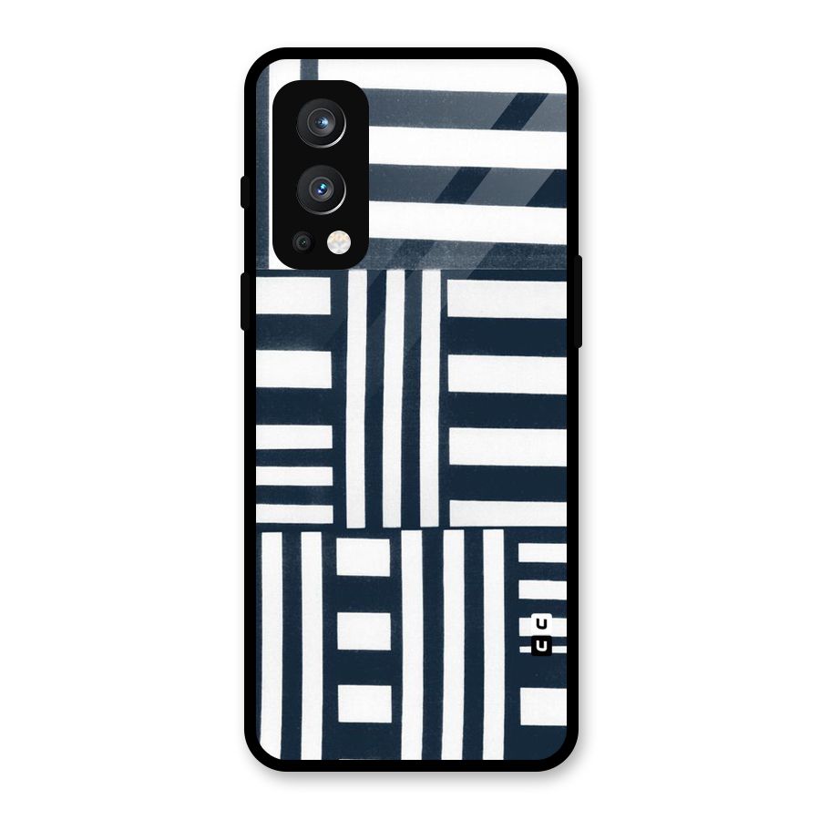 Square  Stripes Glass Back Case for OnePlus Nord 2 5G